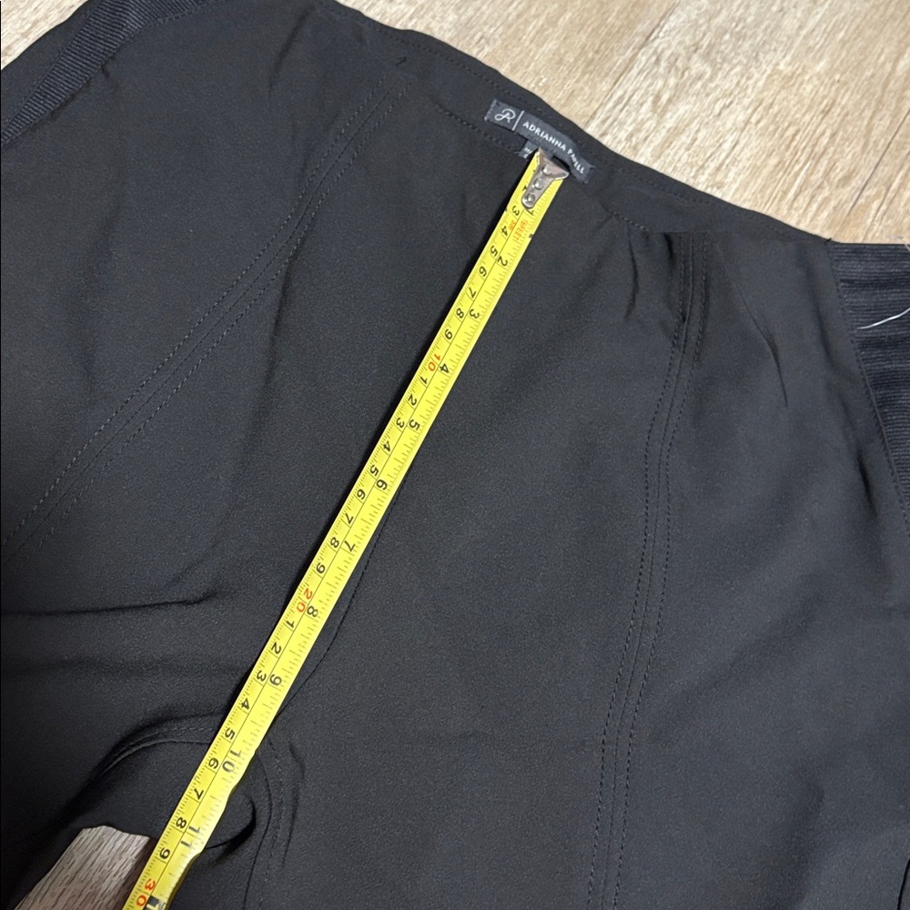 ADRIANNA PAPELL BLACK BI STRETCH PULL ON PANTS SIZE 6 - Picture 8 of 8